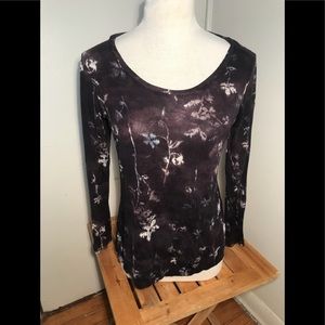 Vera Wang Long Sleeve Floral Top-SZ Petit L